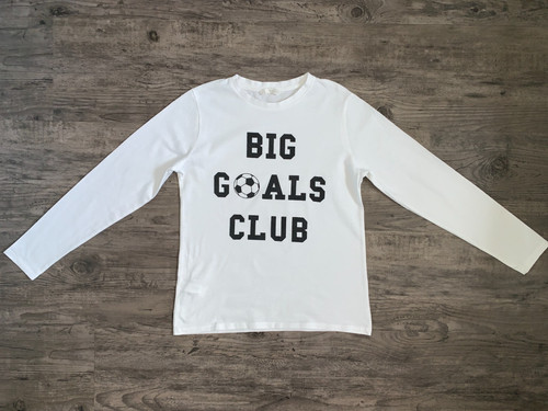Jungen langarm shirt - weiß, mit